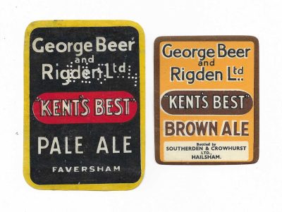 GEORGE BEER & RIGDEN OF FAVERSHAM - LARGE IS 95mm TALL