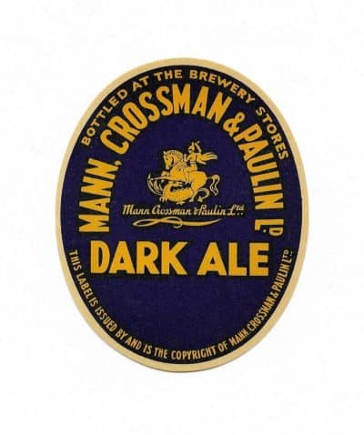 MANN CROSSMAN & PAULIN - DARK ALE - SHINY - 91mm TALL