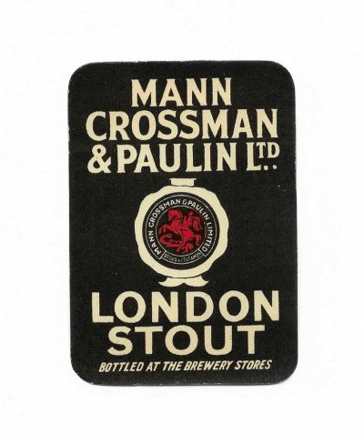 MANN CROSSMAN & PAULIN - LONDON STOUT - SHINY - 94mm TALL