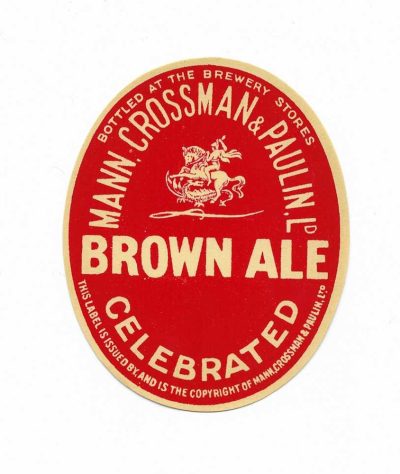 MANN CROSSMAN & PAULIN - BROWN ALE - SHINY - 91mm TALL