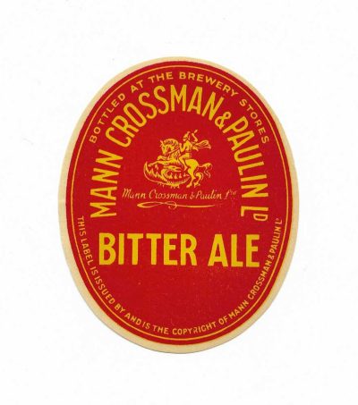MANN CROSSMAN & PAULIN - BITTER ALE - SHINY - 91mm TALL