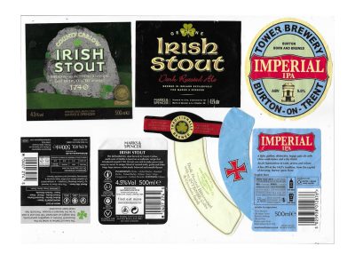TRIO OF MORE MODERN - SOAKED OFF BOTTLE - FAIR / GOOD