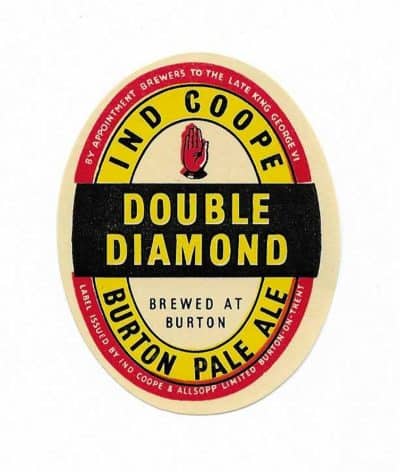 IND COOPE - TO THE LATE KING - DOUBLE DIAMOND - 70mm TALL