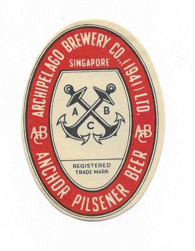 SINGAPORE - ARCHIPELAGO  BREWERY - ANCHOR PILSNER BEER