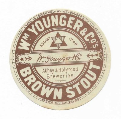 YOUNGER Wm. - BROWN STOUT - 85mm TALL - SEE BOTH PICS