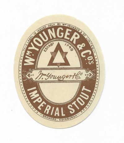 Wm. YOUNGER - IMPERIAL STOUT - 83mm TALL - SEE BOTH PICS