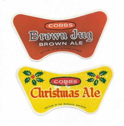 COBB OF MARGATE - 2 DIFFERENT LABELS - 138mm ACROSS