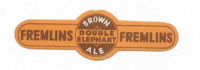 FREMLINS STOPPER LABEL - DOUBLE ELEPHANT (B) - SCARCER THAN TYPE A