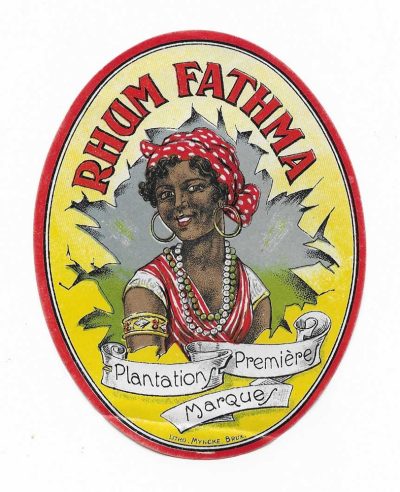 VERY OLD - PLANTATION PREMIERE MARQUE LABEL - RHUM FATHMA - 117mm TALL