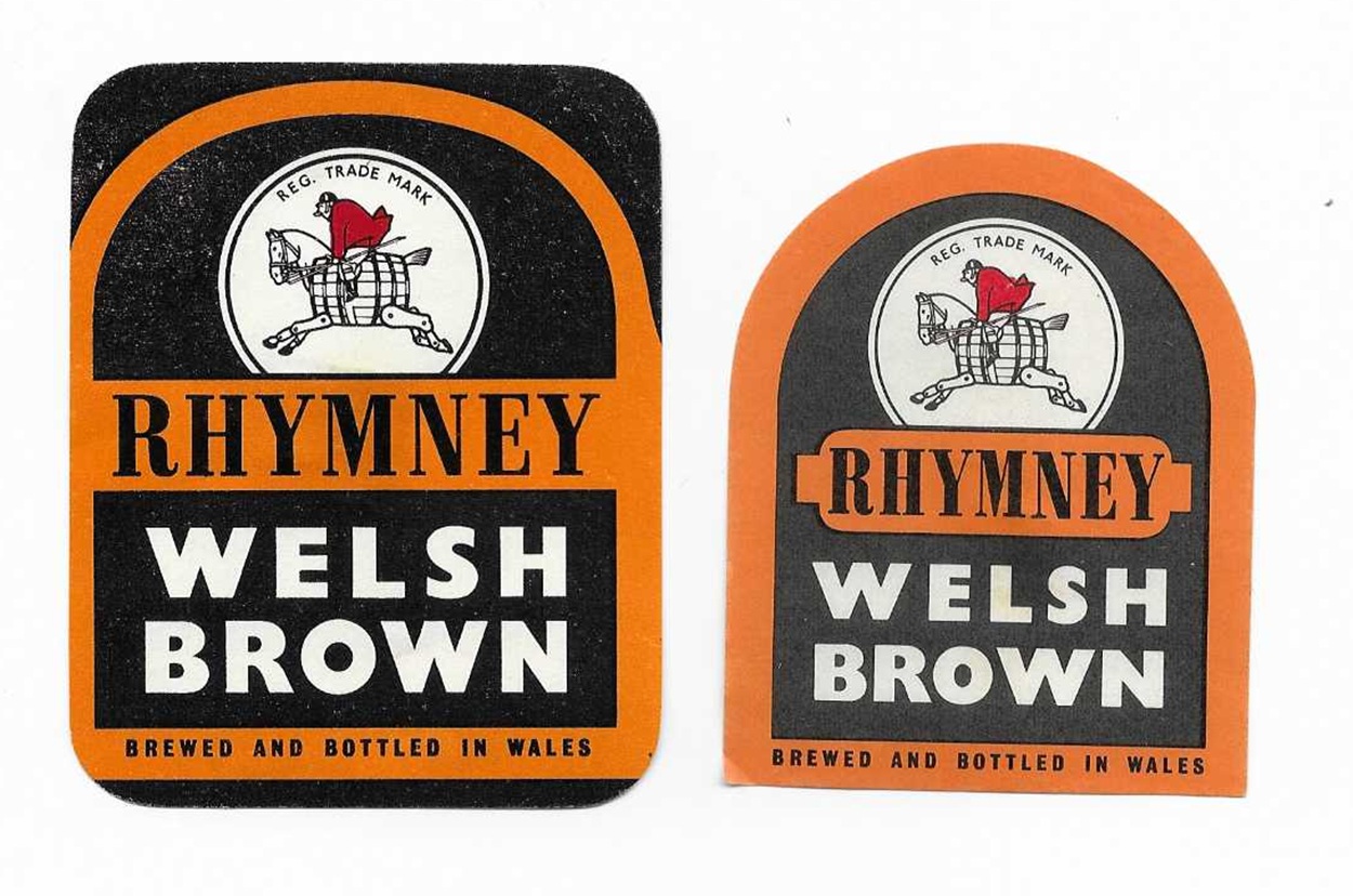 RHYMNEY PAIR OF WELSH BROWN LABELS – PRE CONTENTS – SEE 2 PICS ...