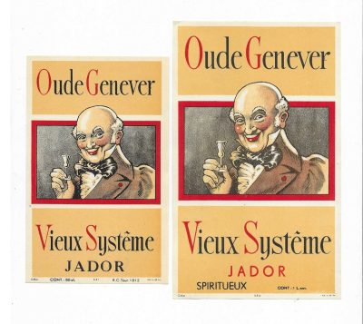 2 DIFFERENT OUDE GENEVER - VIEUX SYSTEME - JADOR - SMALL IS 139mm TALL