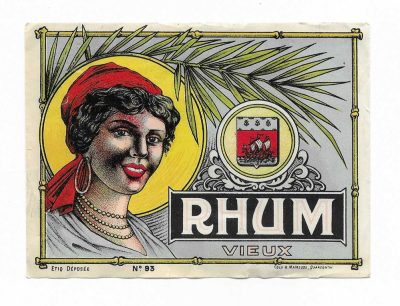 RHUM VIEUX - LADY LABEL - SCARCE OLD LABEL
