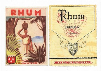 RHUM - RUM - 2 ODD LABELS