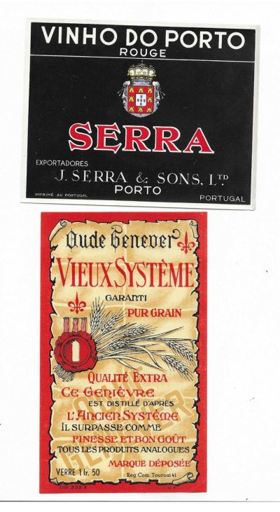 2 SPIRITS LABELS - VIEUX SYSTEME & SERRA PORTO