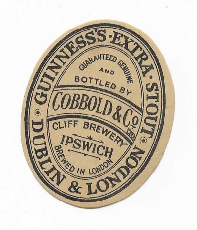 GUINNESS  - COBBOLD OF IPSWITCH -  68mm TALL - SEE BOTH PICS