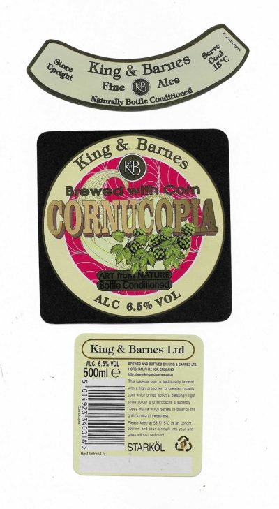 KING & BARNES OF HORSHAM - TRIO SET - CORNUCOPIA - STAMP HINGE MARKS ONLY