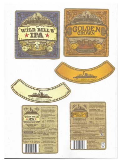 MARSTON'S BREWERY - HARPER'S 2 SETS - SOAKED OFF BOTTLES