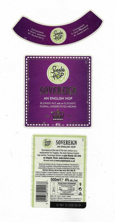 MARSTON'S - SINGLE HOP - SOVEREIGN - USED