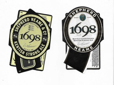 SHEPHERD NEAME - 1698 - 2 DIFFERENT SETS - SOAKED OFF BOTTLES - FAIR / GOOD
