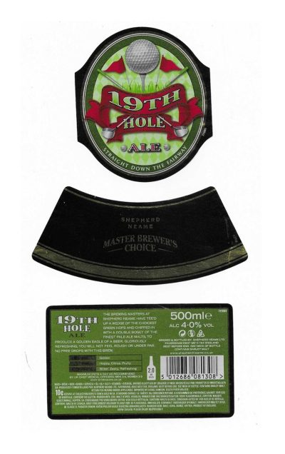 SHEPHERD NEAME - 19TH HOLE - SOAKED OFF BOTTLE