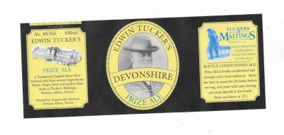 EDWIN TUCKER - PRIZE ALE - MALTINGS - SOAKED OFF BOTTLE - 1223mm WIDE