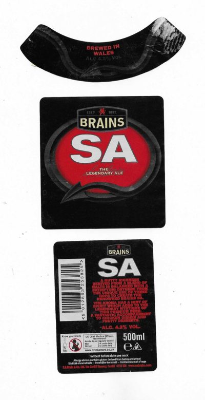 BRAIN OF CARDIFF - SA ( A ) - USED - HAS DRAGONS TAIL