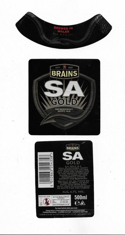 BRAIN OF CARDIFF - SA GOLD ( A ) - USED - HAS DRAGONS TAIL
