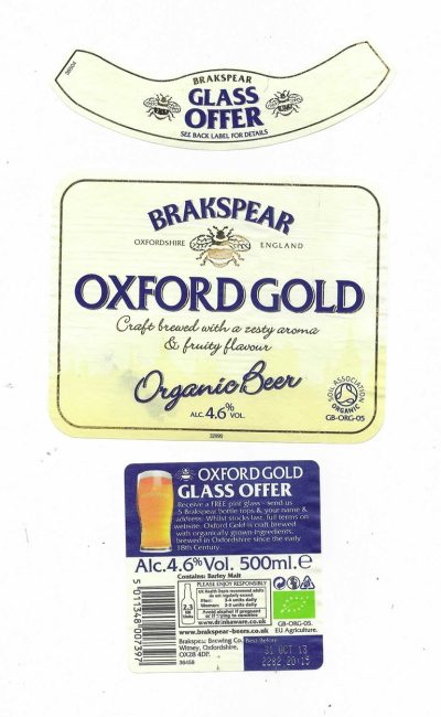 BRAKSPEAR OF OXFORD - OXFORD GOLD ( C ) - USED