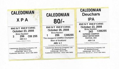 CALEDONIAN - TRIO OF STICKERS - UNUSED - FAIR
