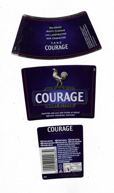 COURAGE - BEST BITTER ( A ) - USED - SOAKED OFF BOTTLE