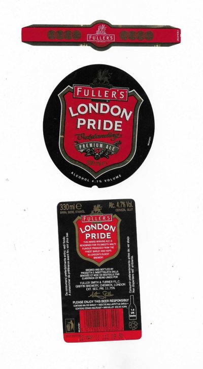 FULLER SMITH & TURNER - LONDON PRIDE ( A ) 88mm TALL - USED