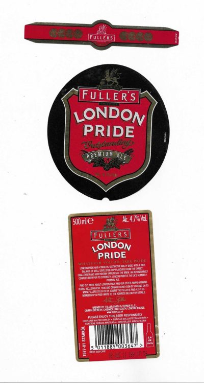FULLER SMITH & TURNER - LONDON PRIDE ( B ) 99mm TALL - USED