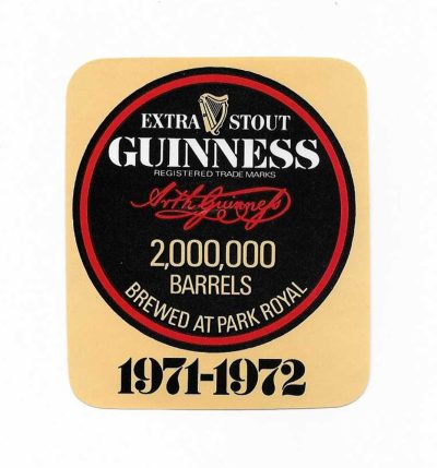 GUINNESS - 2,000,000 BARRELS - 1971 - 1972