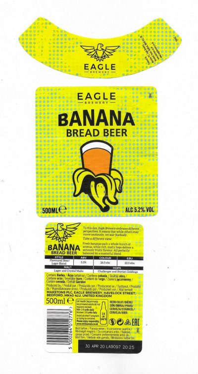 MARSTON'S BREWERY - BANANA BREAD BEER - USED