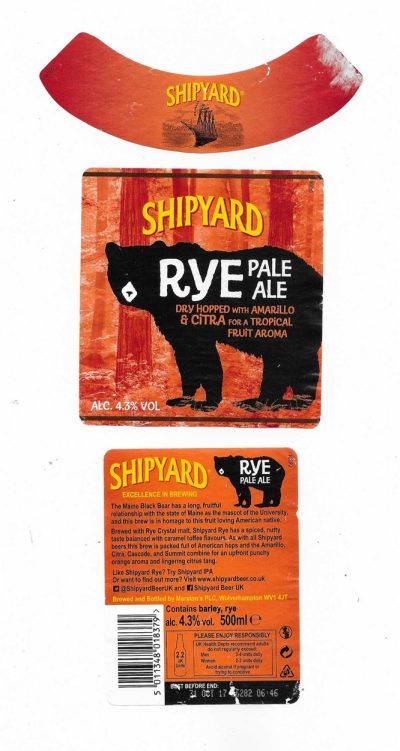 MARSTON'S BREWERY - BURTON UPON TRENT - SHIPYARD ( A ) - USED