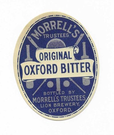 MORRELL'S TRUSTEES OF OXFORD - LARGER SIZE ORIGINAL OXFORD BITTER - 83mm TALL