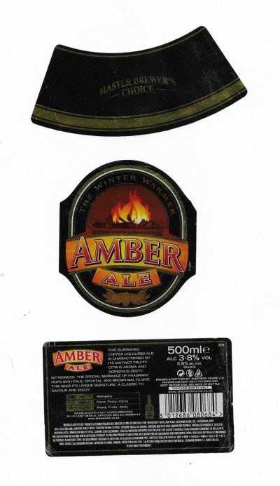 SHEPHERD NEAME OF FAVERSHAM - AMBER ALE  ( B )- USED - DIFFERENT NECK AND BACK 4%