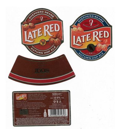 SHEPHERD NEAME OF FAVERSHAM - LATE RED PAIR - 2 DIFFERENT BIRD PICS - USED