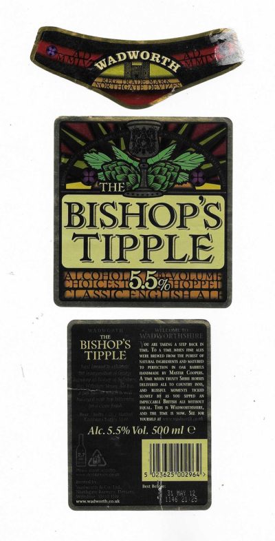 WADWORTH OF WILTSHIRE - BISHOP'S TIPPLE ( A ) - USED