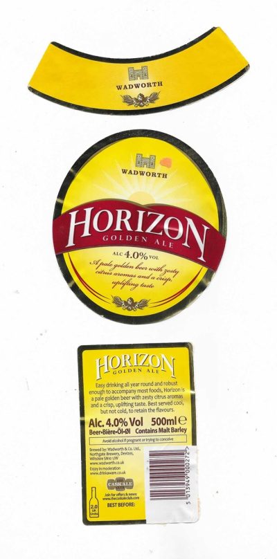 WADWORTH OF WILTSHIRE - HORIZON ( B )- USED - FAIR ODD PAPER ON ALL BACKS - SLIGHTLY STICKY