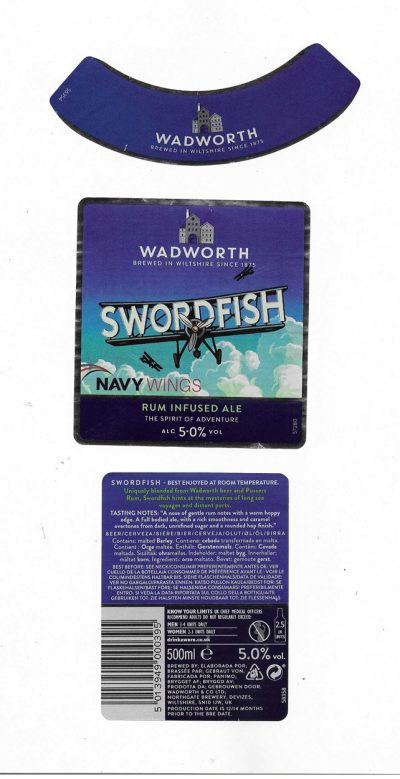 WADWORTH OF WILTSHIRE - SWORDFISH ( B )- USED - HAS NAVY WINGS