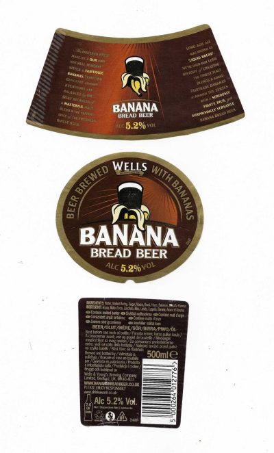WELLS & YOUNG'S BREWING CO .LTD. BEDFORD - BANANA BREAD BEER ( B ) - USED