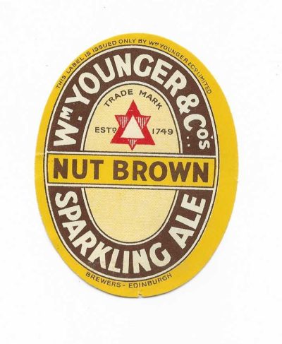 Wm. YOUNGER - NUT BROWN - LARGER SIZE - 82mm TALL