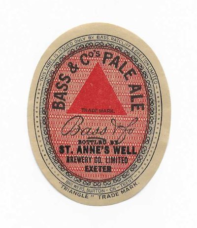 BASS - ST. ANNE'S WELL  - EXETER - 72mm TALL