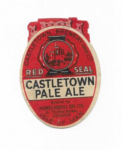 CASTLETOWN  - ISLE OF MAN - PILSNER URQUELL COY. LTD. LONDON - SMALL TEAR AT TOP