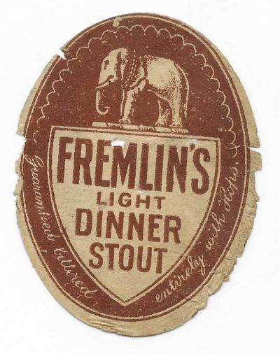 FREMLIN BROTHERS - INWARD TURNED TRUNK - LIGHT DINNER STOUT - 78mm TALL - FAIR