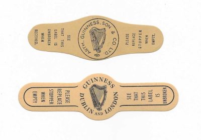 GUINNESS 2 DIFFERENT STOPPER LABELS