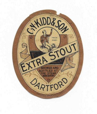 KIDD OF DARTFORD - EXTRA STOUT - VERY SCARCE - DAMAGED TOP AND CREASE FOLD - SEE BOTH PICS
