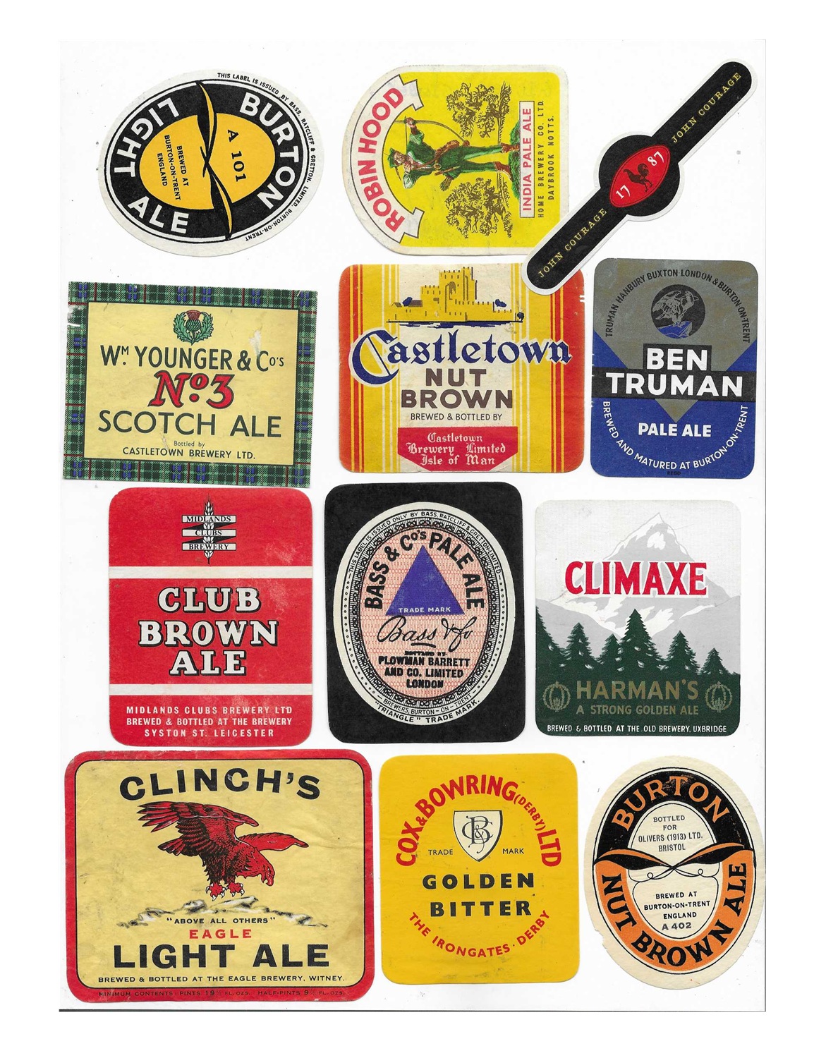 LARGE GROUP OF 17 ODD LABELS – FAIR / GOOD – SEE BOTH PICS – British ...