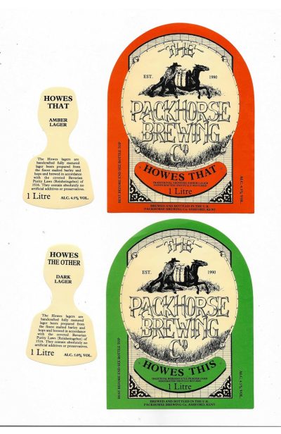 PACKHORSE - ASHFORD - HOWES THIS & HOWS THAT - MAIN LABELS - HOWES THAT & HOWS THE OTHER NECK LABELS